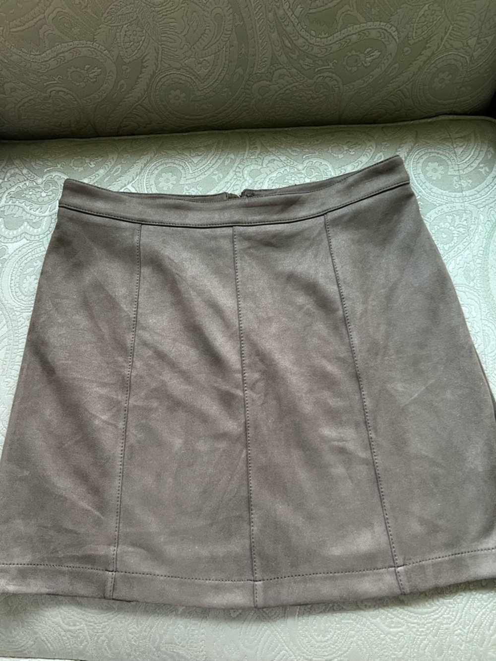 Anthropologie Maeve Faux Suede Mini Skirt Size 14